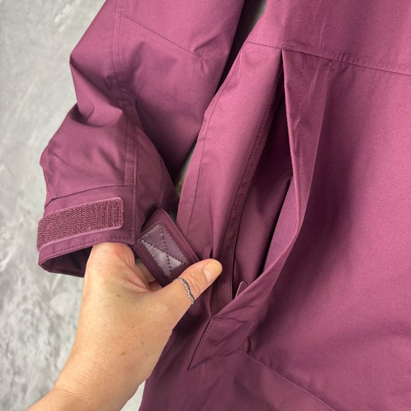 Quince Weatherproof Oversized Rain Jacket Womens Medium Barolo Burgundy (1423) - Picture 3 of 12